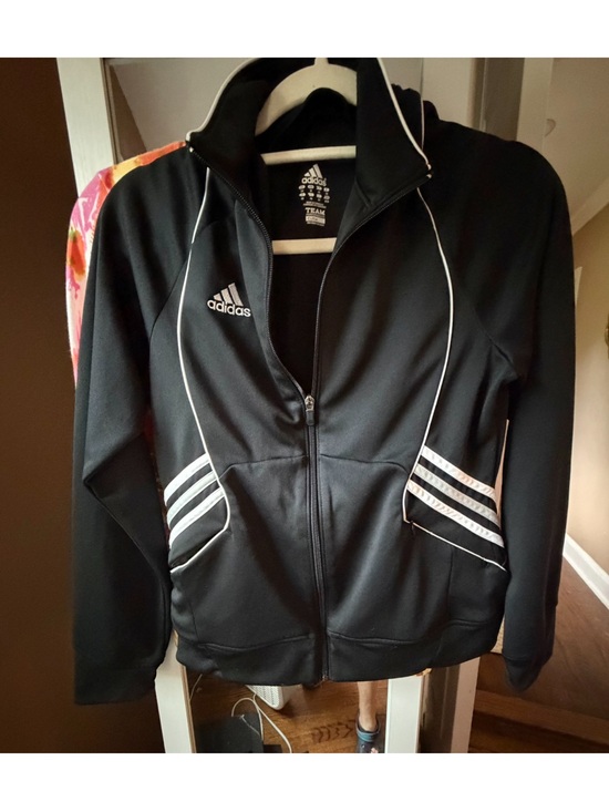 adidas Jackets & Blazers - adidas Black Track Jacket with White Stripe Accents, medium, NWOT